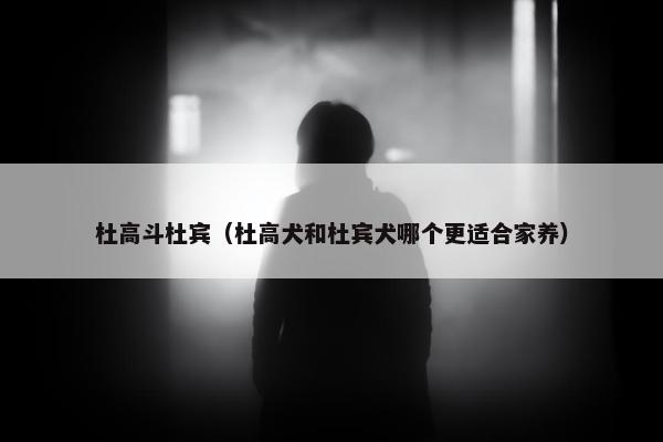 杜高斗杜宾（杜高犬和杜宾犬哪个更适合家养）