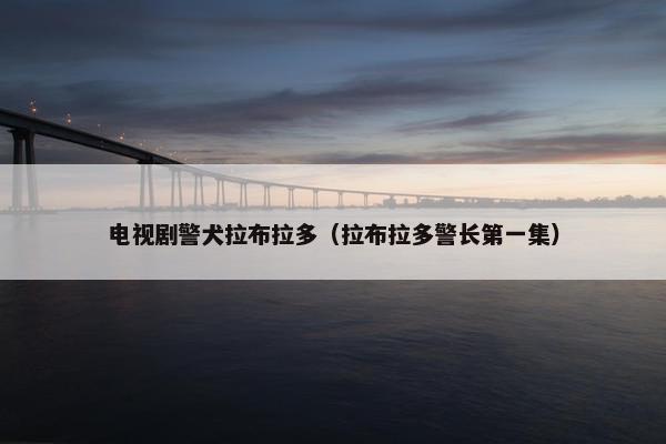 电视剧警犬拉布拉多（拉布拉多警长第一集）
