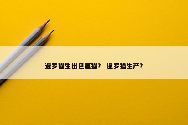 暹罗猫生出巴厘猫？ 暹罗猫生产？
