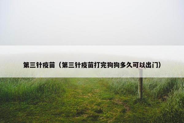 第三针疫苗（第三针疫苗打完狗狗多久可以出门）