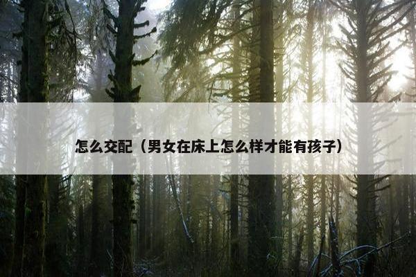 怎么交配（男女在床上怎么样才能有孩子）