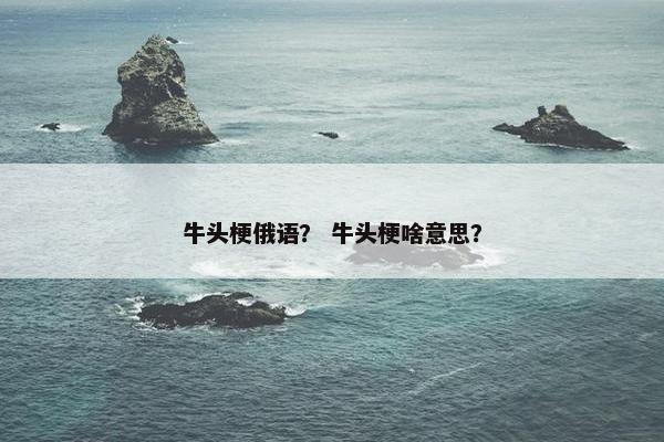 牛头梗俄语？ 牛头梗啥意思？