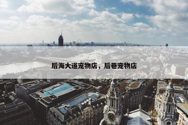 后海大道宠物店，后巷宠物店