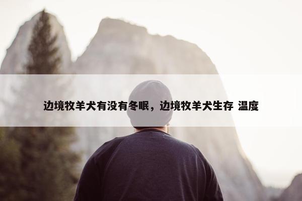 边境牧羊犬有没有冬眠，边境牧羊犬生存 温度