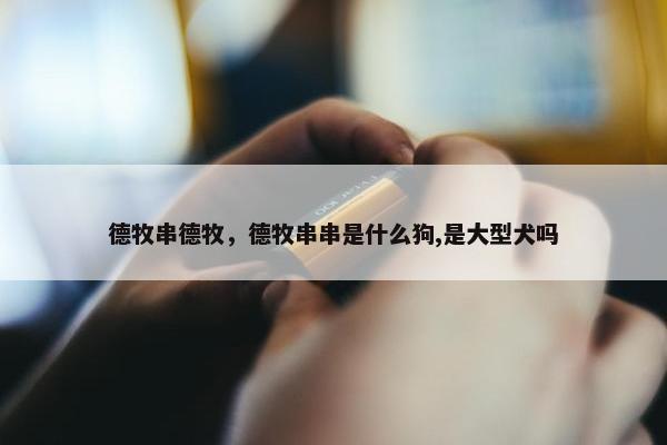 德牧串德牧，德牧串串是什么狗,是大型犬吗