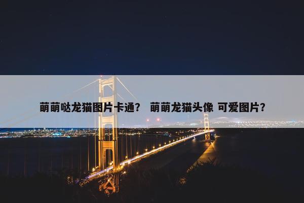 萌萌哒龙猫图片卡通？ 萌萌龙猫头像 可爱图片？