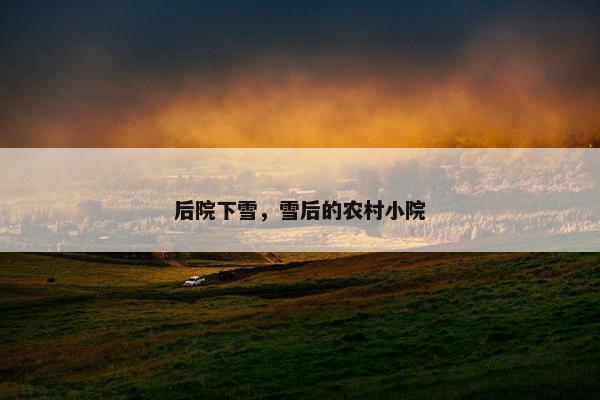 后院下雪，雪后的农村小院