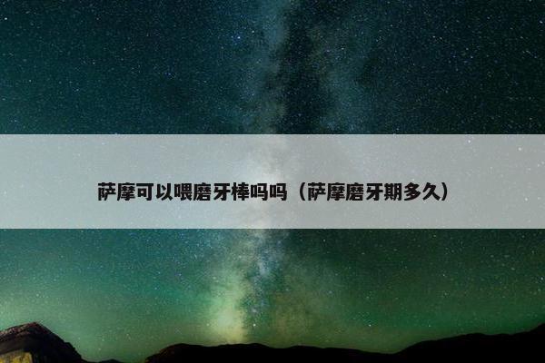 萨摩可以喂磨牙棒吗吗（萨摩磨牙期多久）