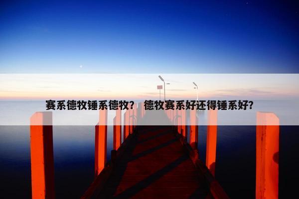 赛系德牧锤系德牧? 德牧赛系好还得锤系好? 赛系德牧锤系德牧? 德牧赛系好还得锤系好?