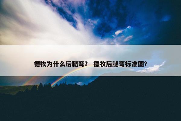 德牧为什么后腿弯? 德牧后腿弯标准图? 德牧为什么后腿弯? 德牧后腿弯标准图?