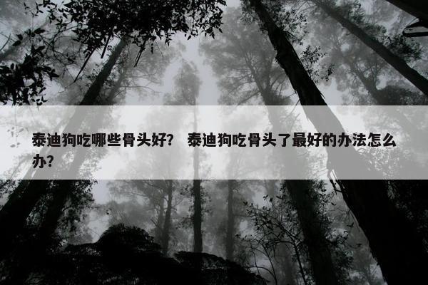 泰迪狗吃哪些骨头好? 泰迪狗吃骨头了最好的办法怎么办? 泰迪狗吃哪些骨头好? 泰迪狗吃骨头了最好的办法怎么办?