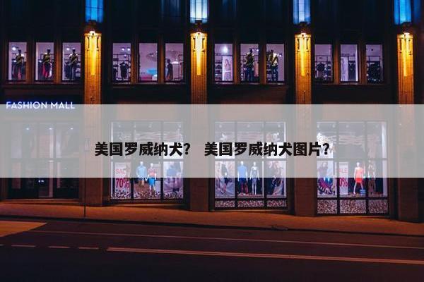 美国罗威纳犬？ 美国罗威纳犬图片？