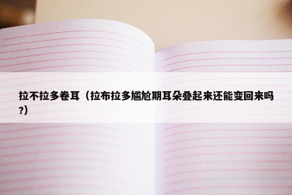 拉不拉多卷耳（拉布拉多尴尬期耳朵叠起来还能变回来吗?）