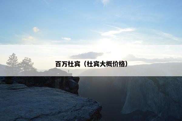 百万杜宾（杜宾大概价格）