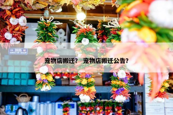 宠物店搬迁？ 宠物店搬迁公告？