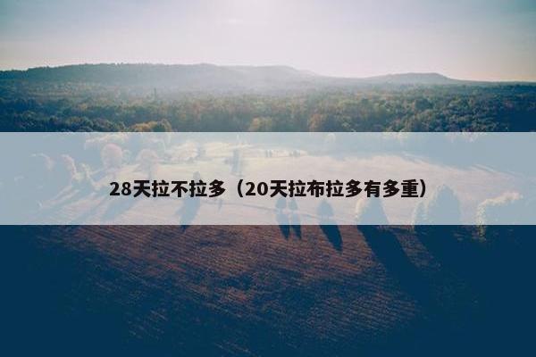 28天拉不拉多（20天拉布拉多有多重）