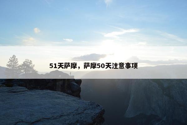 51天萨摩，萨摩50天注意事项