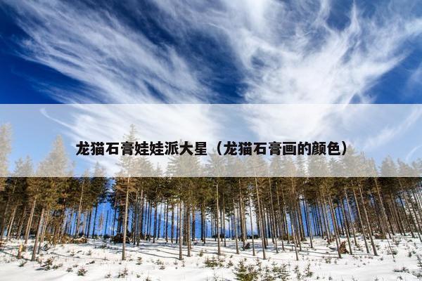 龙猫石膏娃娃派大星（龙猫石膏画的颜色）