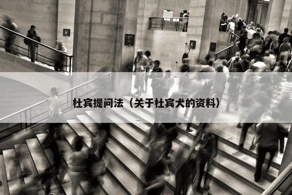 杜宾提问法（关于杜宾犬的资料）