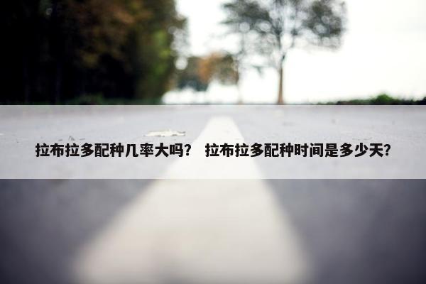 拉布拉多配种几率大吗？ 拉布拉多配种时间是多少天？