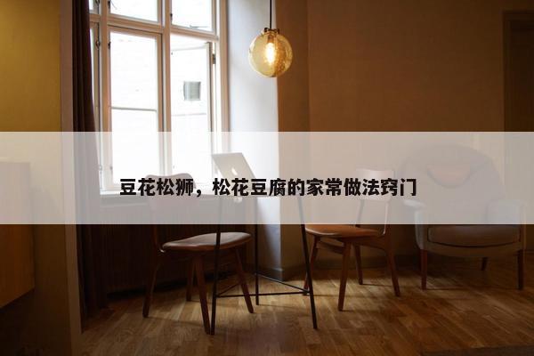豆花松狮，松花豆腐的家常做法窍门