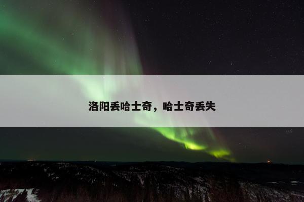 洛阳丢哈士奇，哈士奇丢失