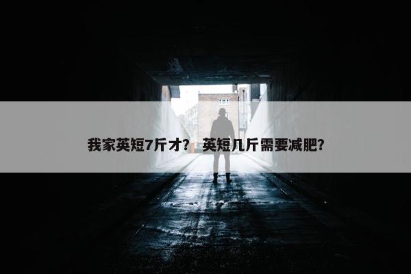 我家英短7斤才？ 英短几斤需要减肥？