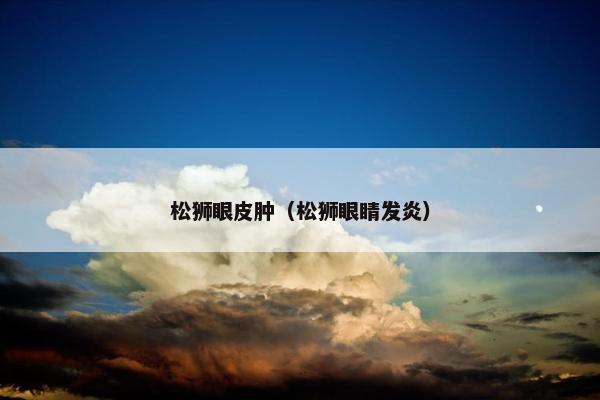 松狮眼皮肿（松狮眼睛发炎）