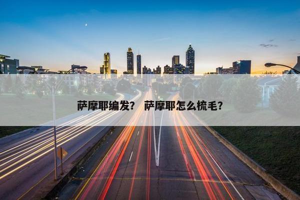 萨摩耶编发？ 萨摩耶怎么梳毛？