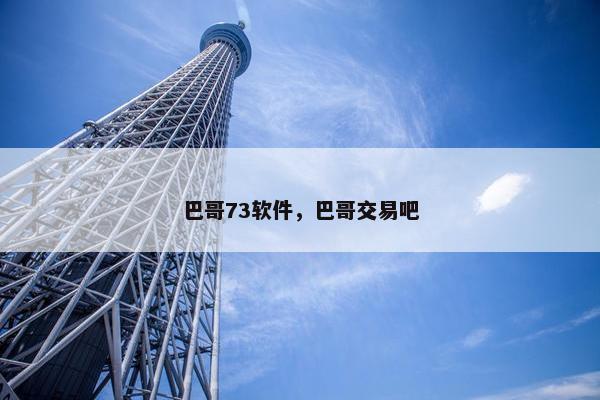 巴哥73软件，巴哥交易吧