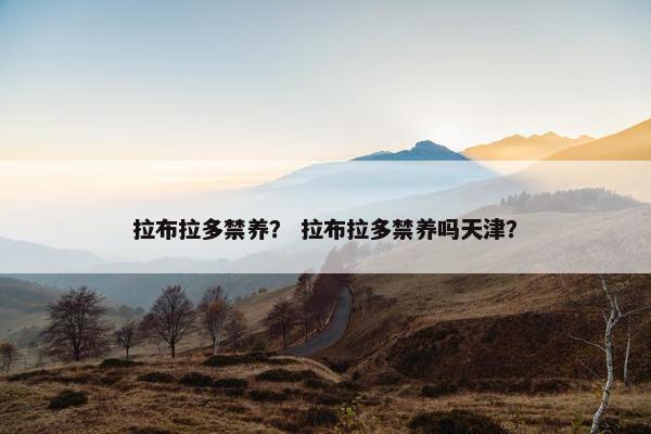 拉布拉多禁养？ 拉布拉多禁养吗天津？