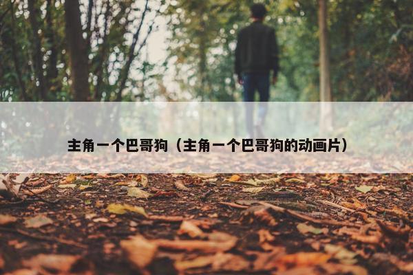 主角一个巴哥狗（主角一个巴哥狗的动画片）