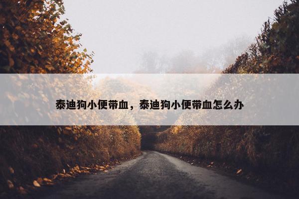 泰迪狗小便带血，泰迪狗小便带血怎么办