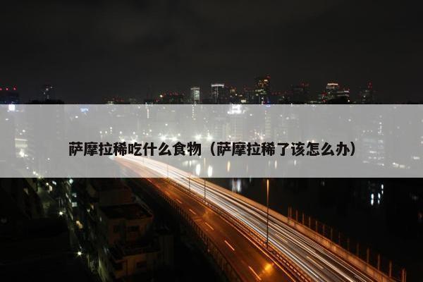 萨摩拉稀吃什么食物（萨摩拉稀了该怎么办）