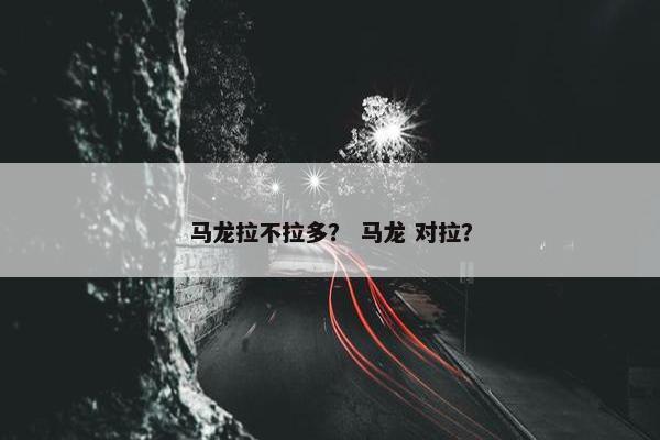 马龙拉不拉多？ 马龙 对拉？