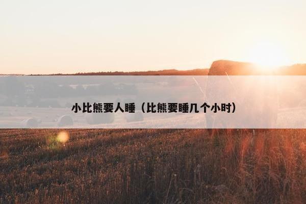 小比熊要人睡（比熊要睡几个小时）