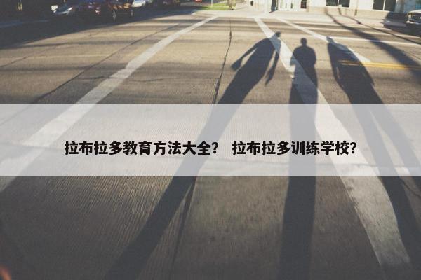 拉布拉多教育方法大全？ 拉布拉多训练学校？