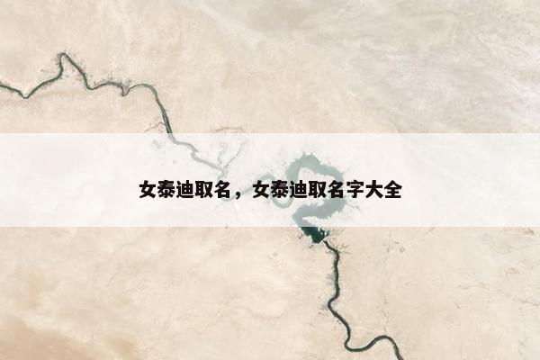 女泰迪取名，女泰迪取名字大全