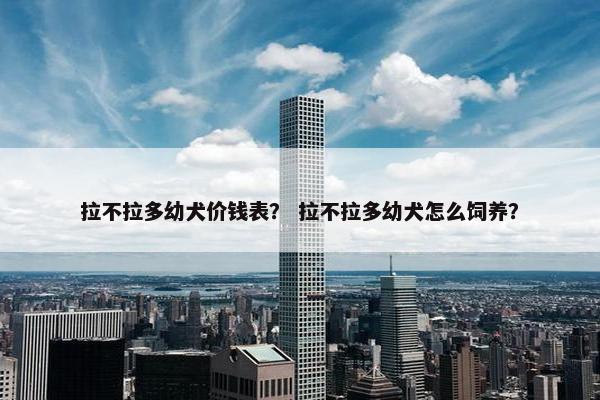 拉不拉多幼犬价钱表？ 拉不拉多幼犬怎么饲养？