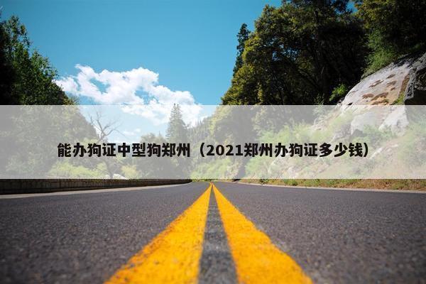 能办狗证中型狗郑州（2021郑州办狗证多少钱）
