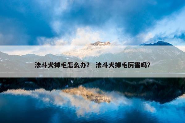 法斗犬掉毛怎么办？ 法斗犬掉毛厉害吗？