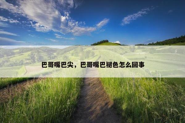 巴哥嘴巴尖，巴哥嘴巴褪色怎么回事
