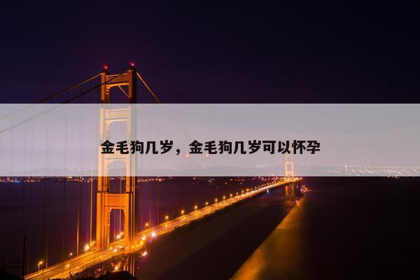 金毛狗几岁，金毛狗几岁可以怀孕