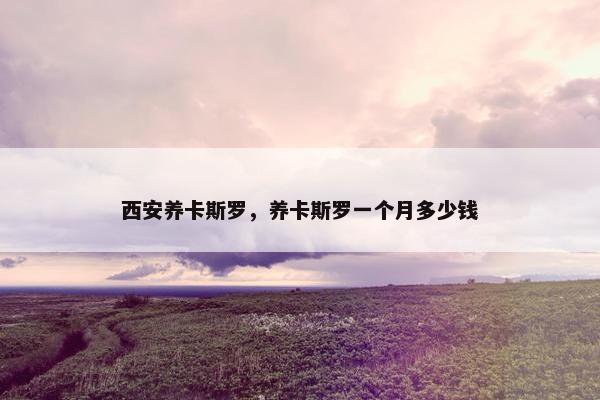 西安养卡斯罗，养卡斯罗一个月多少钱
