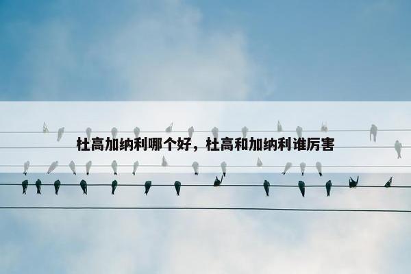 杜高加纳利哪个好，杜高和加纳利谁厉害