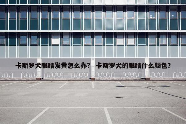 卡斯罗犬眼睛发黄怎么办？ 卡斯罗犬的眼睛什么颜色？