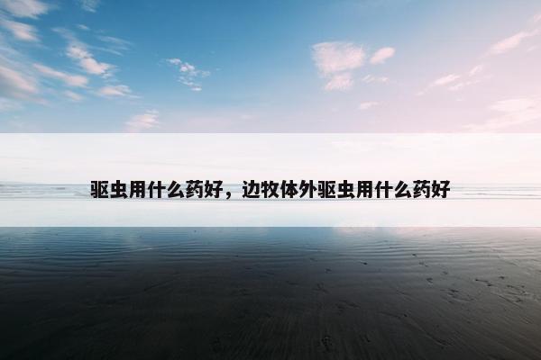 驱虫用什么药好，边牧体外驱虫用什么药好