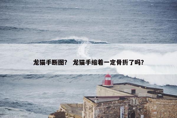 龙猫手断图？ 龙猫手缩着一定骨折了吗？