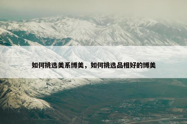 如何挑选美系博美，如何挑选品相好的博美