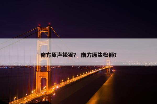 南方原声松狮？ 南方原生松狮？